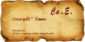 Csurgó Emma névjegykártya